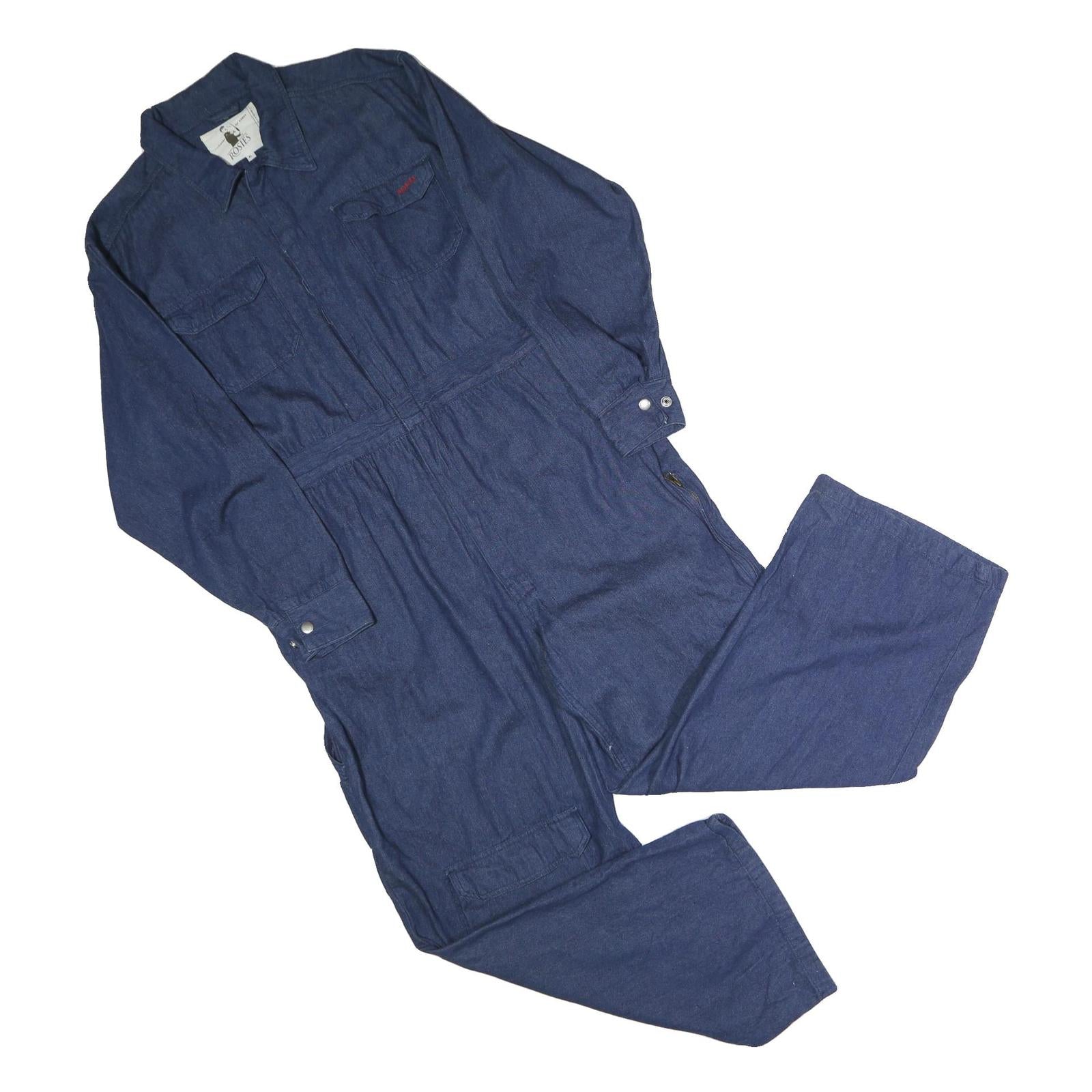 ROSIES Mens Blue Dungarees Regular Fit Polyester Blend XL W38 L28 Workwear Refurbished - N/A refurbished available on Cerqular