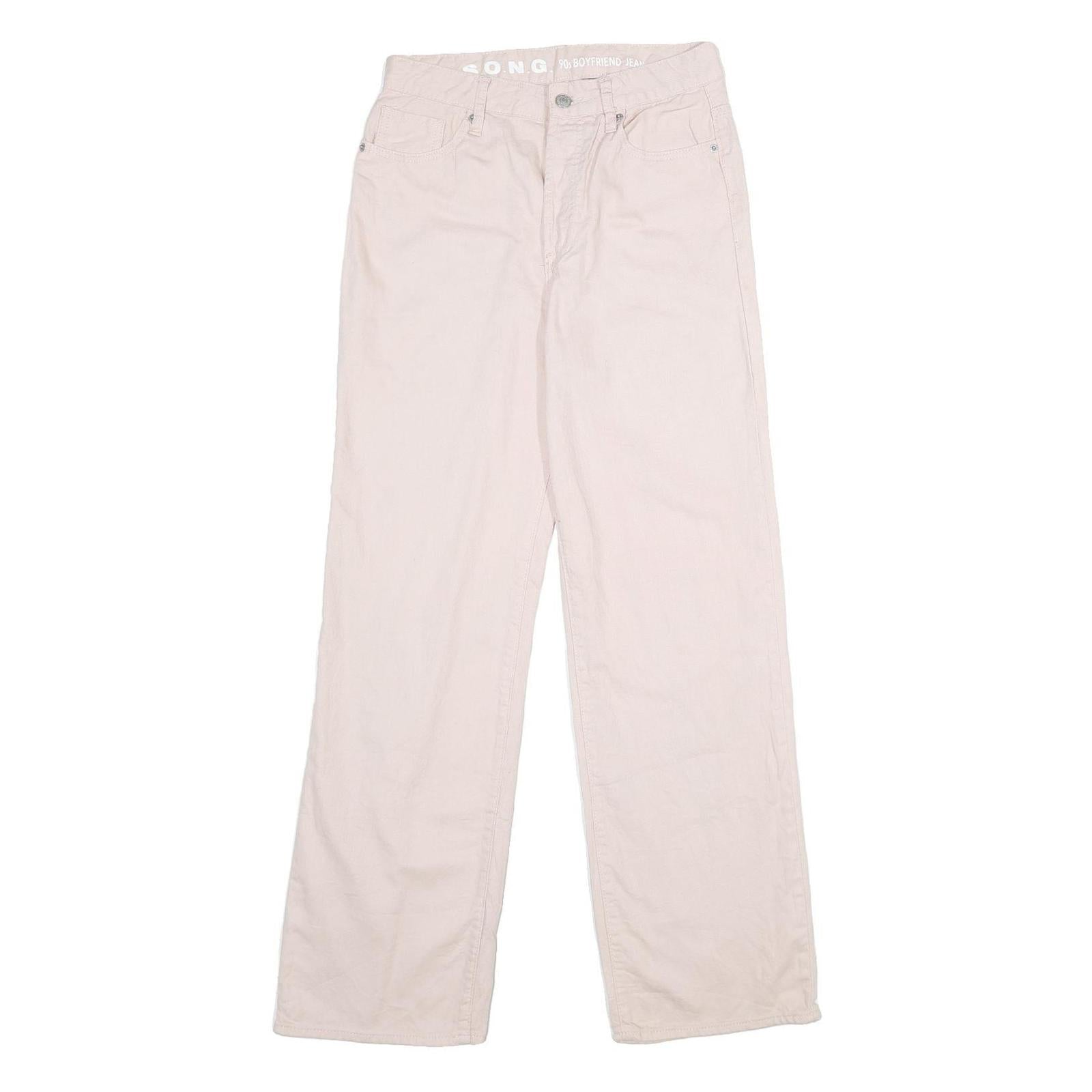 S.O.N.G. Womens Relaxed Beige Jeans Denim W29 L32 Cotton Zip Casual Comfort Refurbished - N/A refurbished available on Cerqular