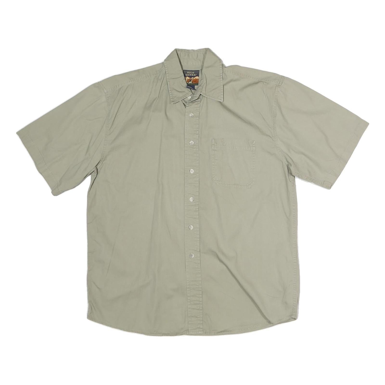HIGH SIERRA Mens Beige Cotton Shirt XL Casual Classic Button-Up Pocket Refurbished - N/A refurbished available on Cerqular