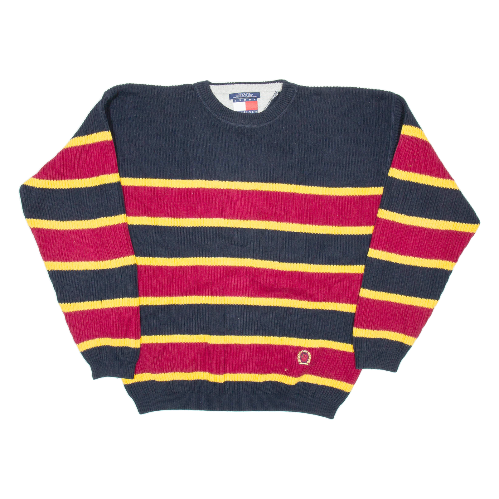 Buy TOMMY HILFIGER Mens Patterned Jumper Black Striped Tight Knit L Refurbished - $35.09 TOMMY HILFIGER Mens Patterned Jumper Black Striped Tight Knit L Refurbished - N/A refurbished available on Cerqular