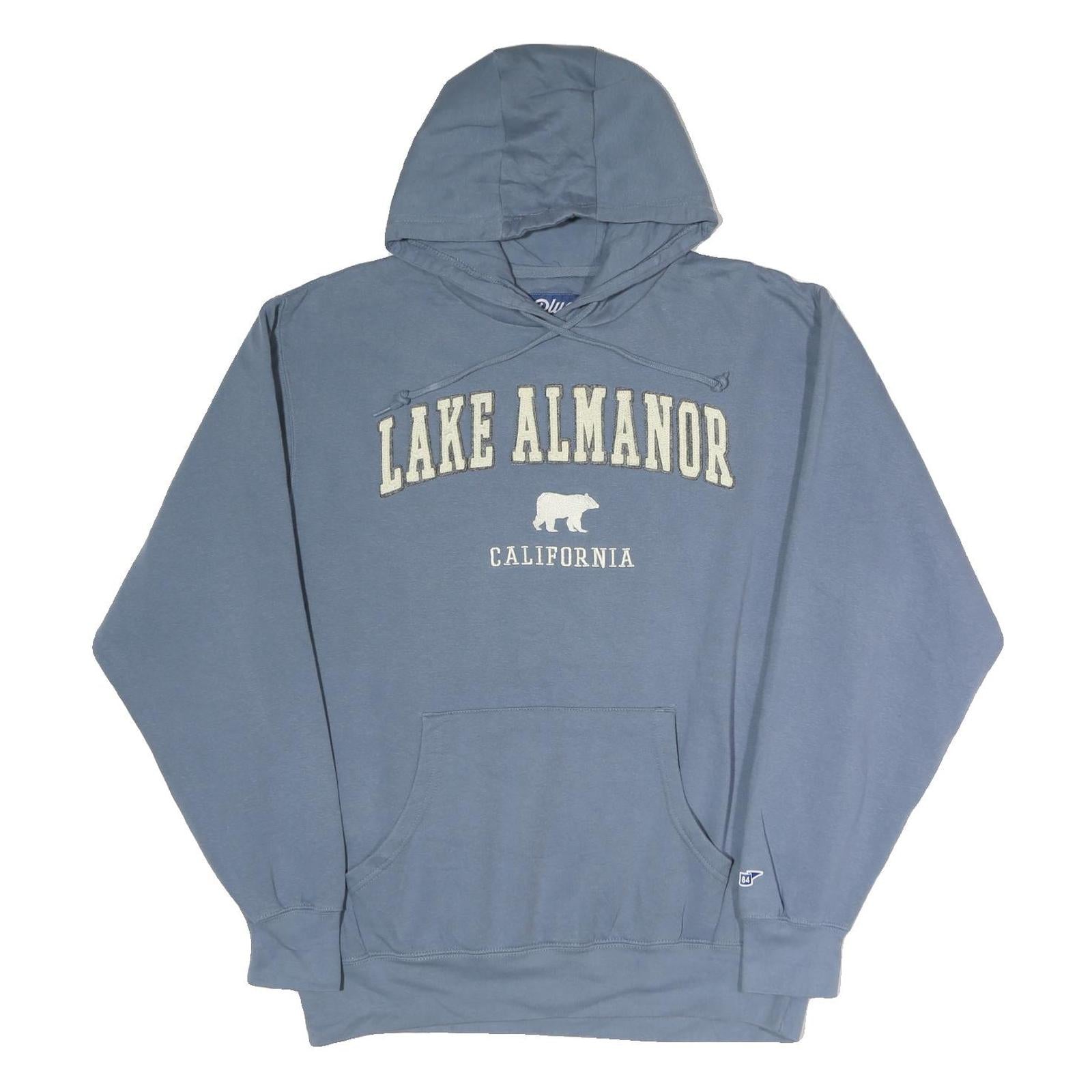 BLUE84 Mens Blue Lake Almanor California Pullover Hoodie L Casual Cotton Refurbished - N/A refurbished available on Cerqular