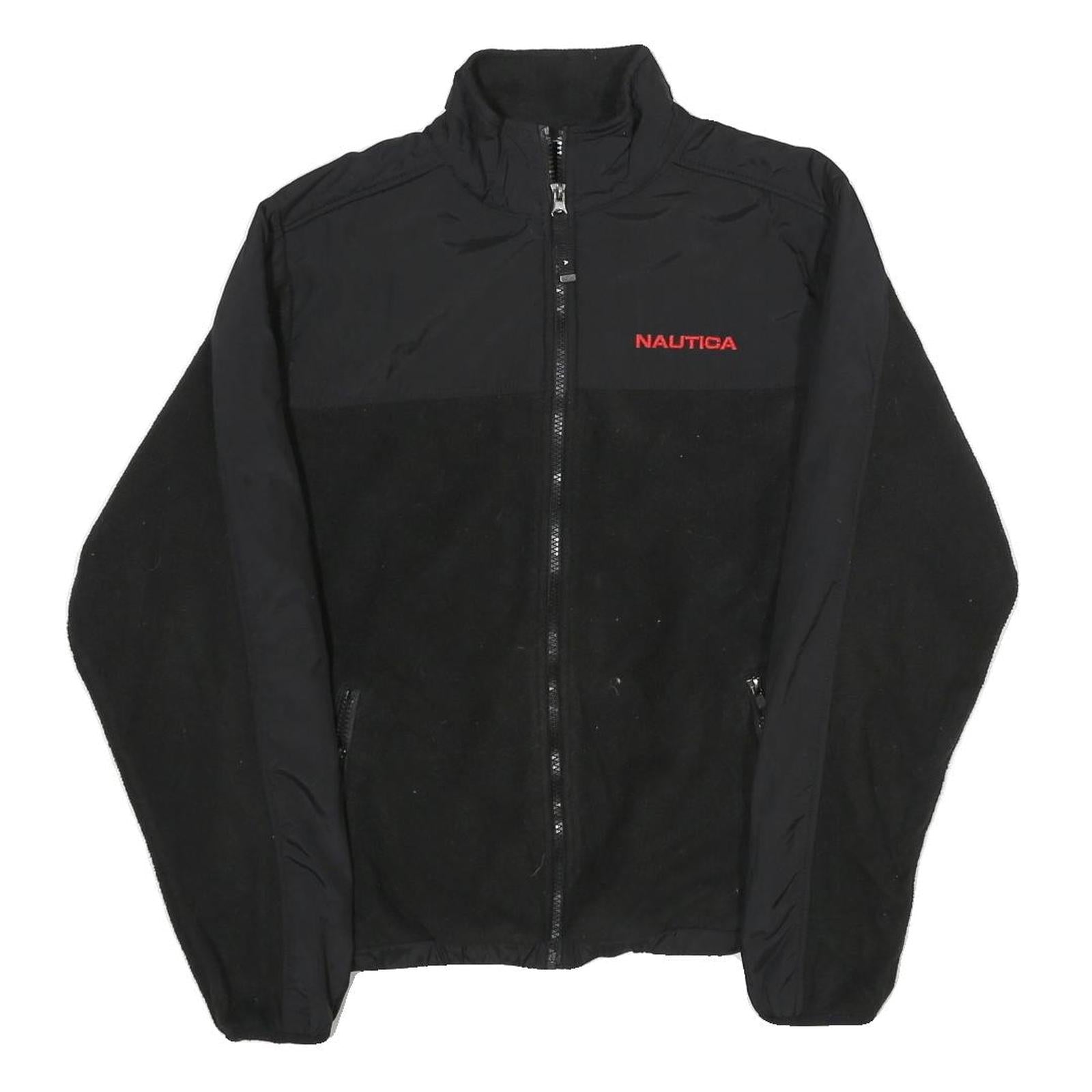NAUTICA Mens Black Polyester Zip Jacket L Fleece Outdoor Casual Lightweight Refurbished - N/A refurbished available on Cerqular