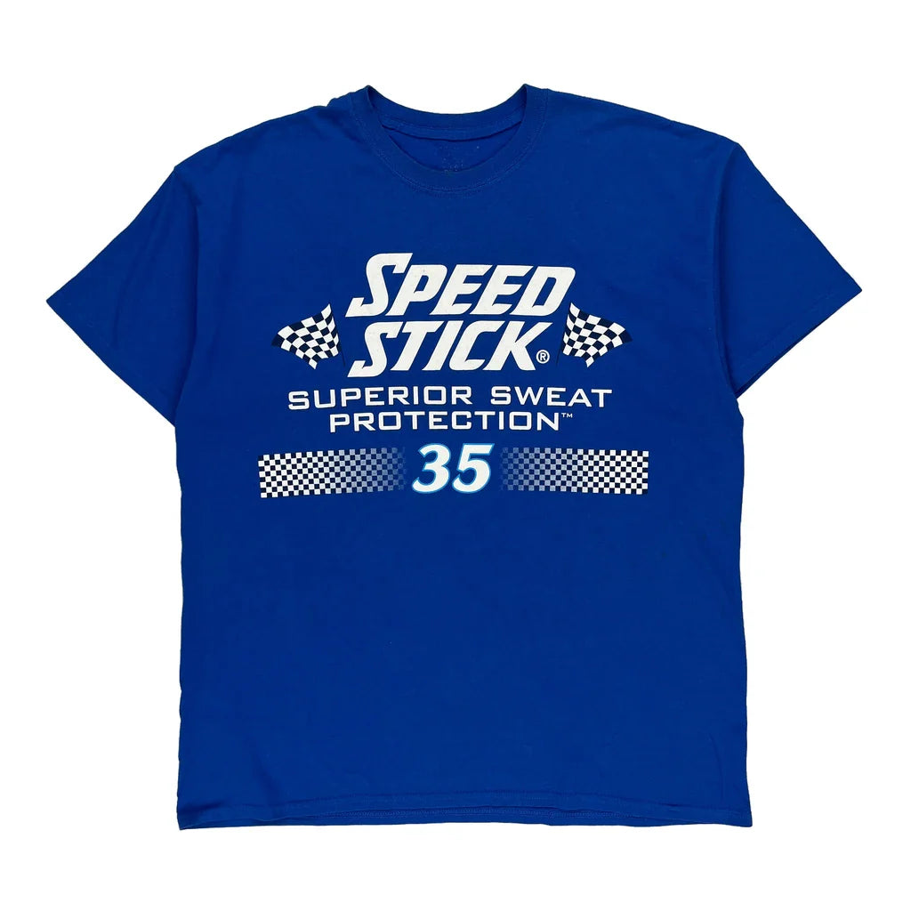 Superior Sweat Protection Unbranded Nascar T-Shirt - XL Blue Cotton Refurbished - Thrifted (note: this is a term often used to describe second- refurbished available on Cerqular