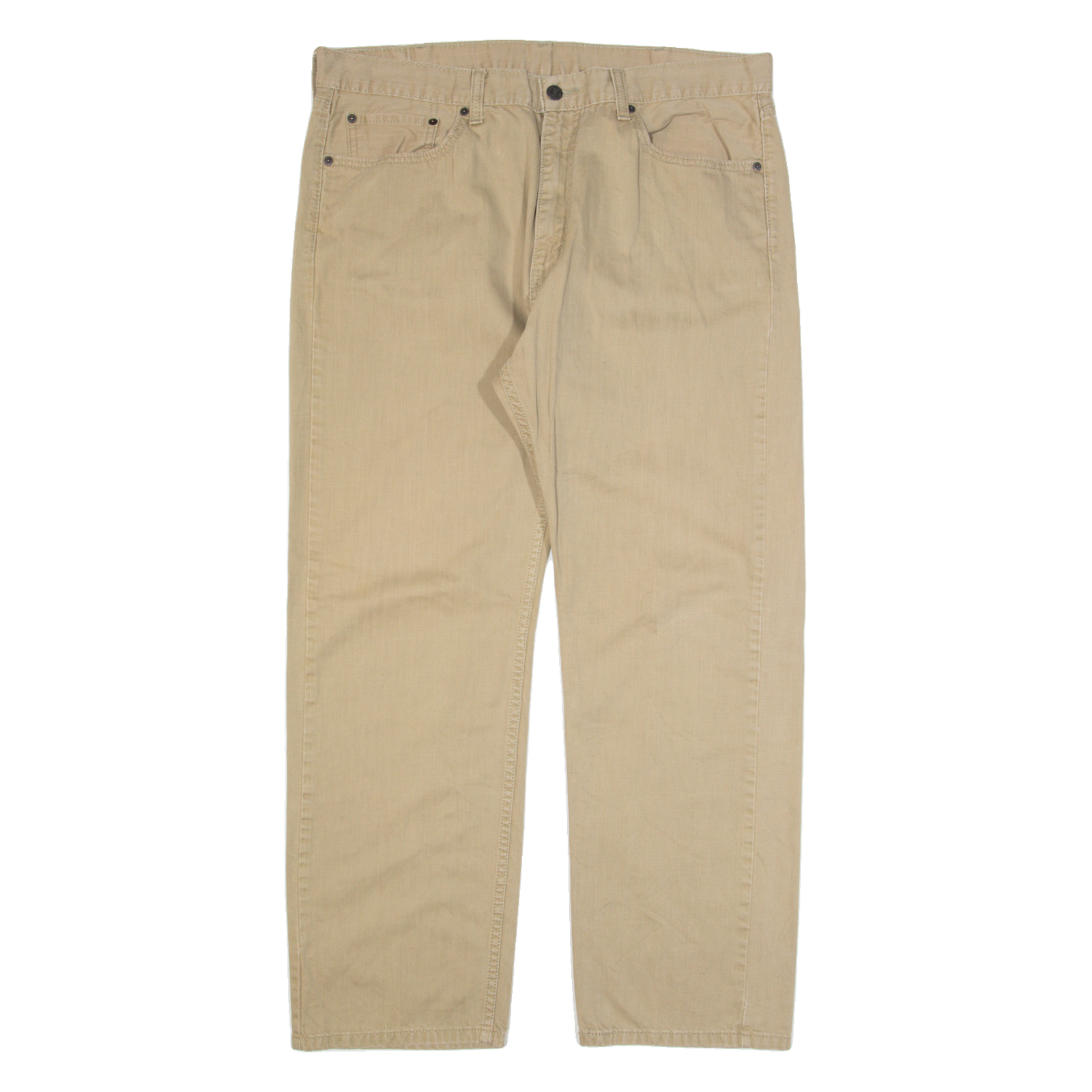 LEVI'S 505 Mens Trousers Beige Regular Straight W38 L30 Refurbished - N/A refurbished available on Cerqular