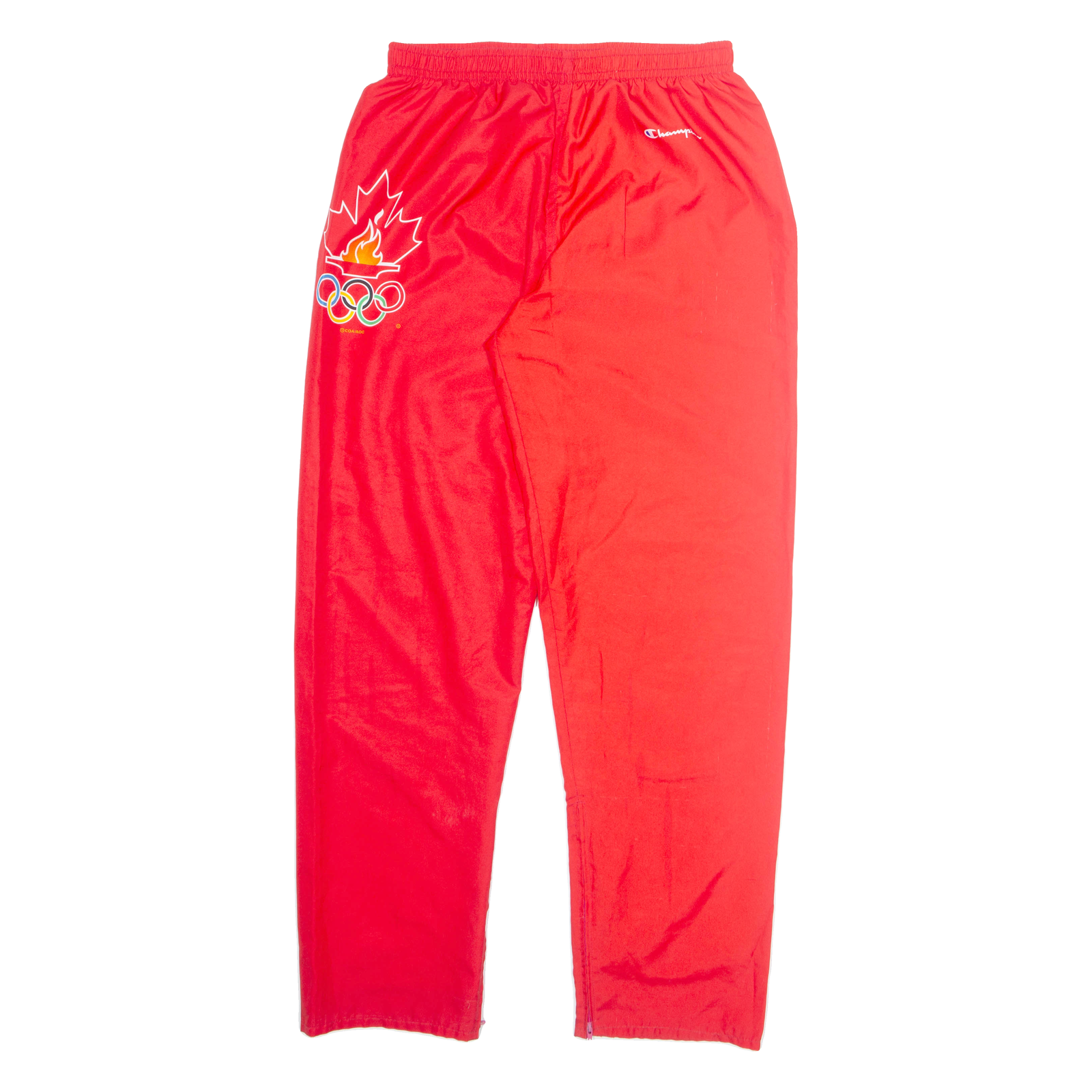 CHAMPION Womens Track Pants Red Straight M W28 L31 Refurbished - N/A refurbished available on Cerqular
