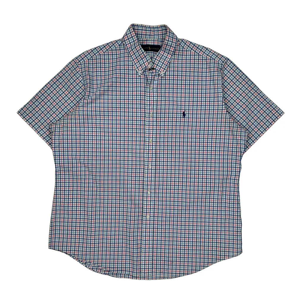 Buy Ralph Lauren Checked Short Sleeve Shirt - XL Multicoloured Cotton Refurbished - $38.85 Ralph Lauren Checked Short Sleeve Shirt - XL Multicoloured Cotton Refurbished - Thrifted (note: this is a term often used to describe second- refurbished available on Cerqular