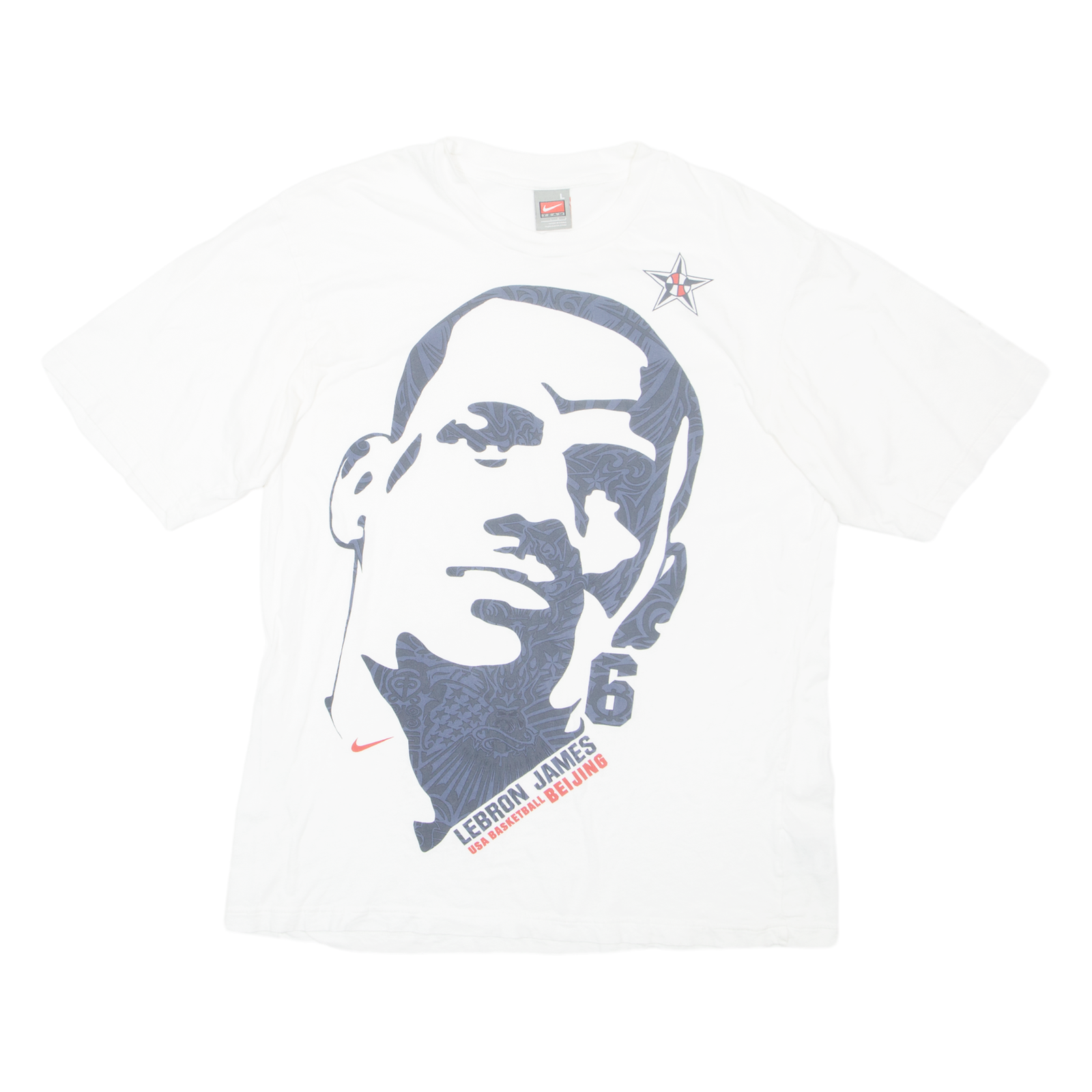 NIKE Lebron James Mens T-Shirt White USA L Refurbished - N/A refurbished available on Cerqular