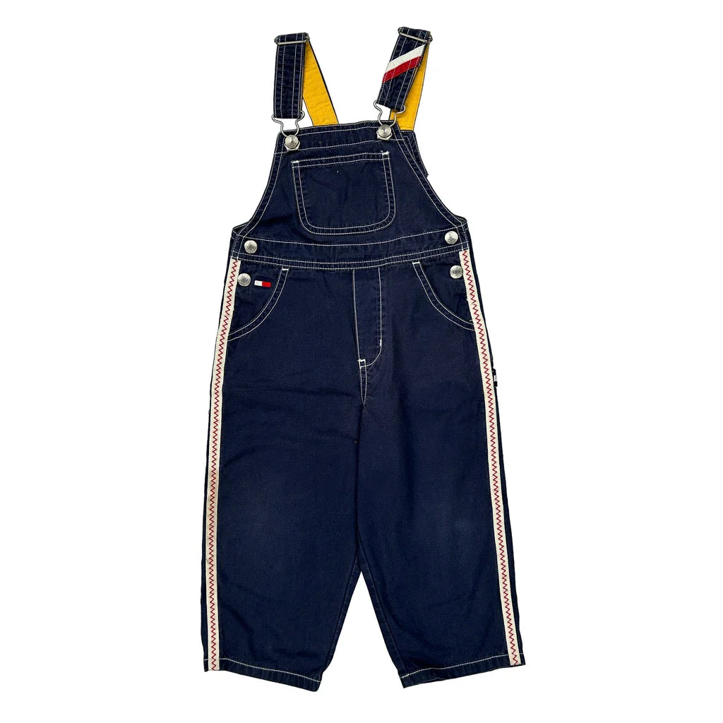 Age 2 Tommy Hilfiger Dungarees - 3XS Red Cotton Refurbished - Thrifted (note: this is a term often used to describe second- refurbished available on Cerqular