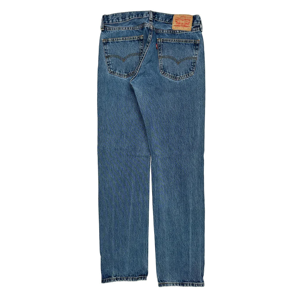 505 Levis Jeans - 32W 31L Blue Cotton Refurbished - Thrifted (note: this is a term often used to describe second- refurbished available on Cerqular