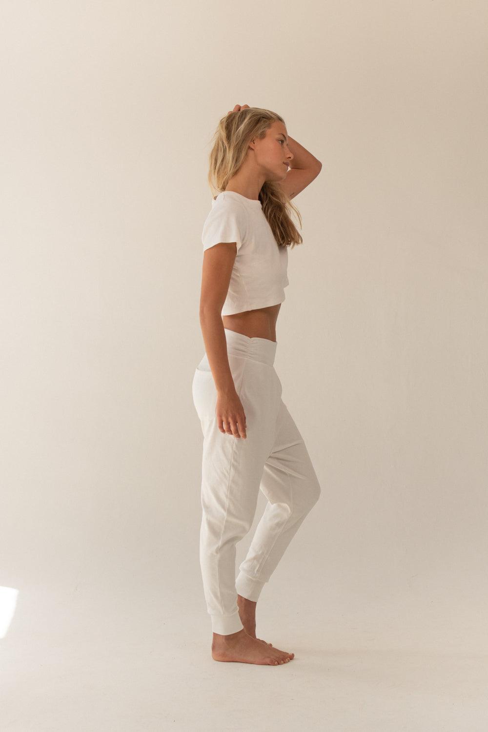GRATEFUL PANTS - COTTON | Color: White | Size: L Refurbished - Inhala Soulwear refurbished available on Cerqular