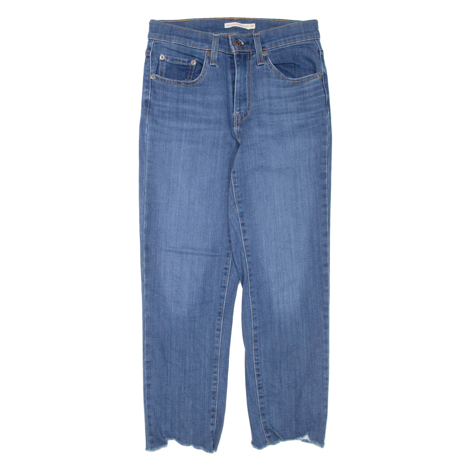 LEVI'S 724 High Rise Womens Jeans Blue Regular Straight W28 L26 Refurbished - N/A refurbished available on Cerqular