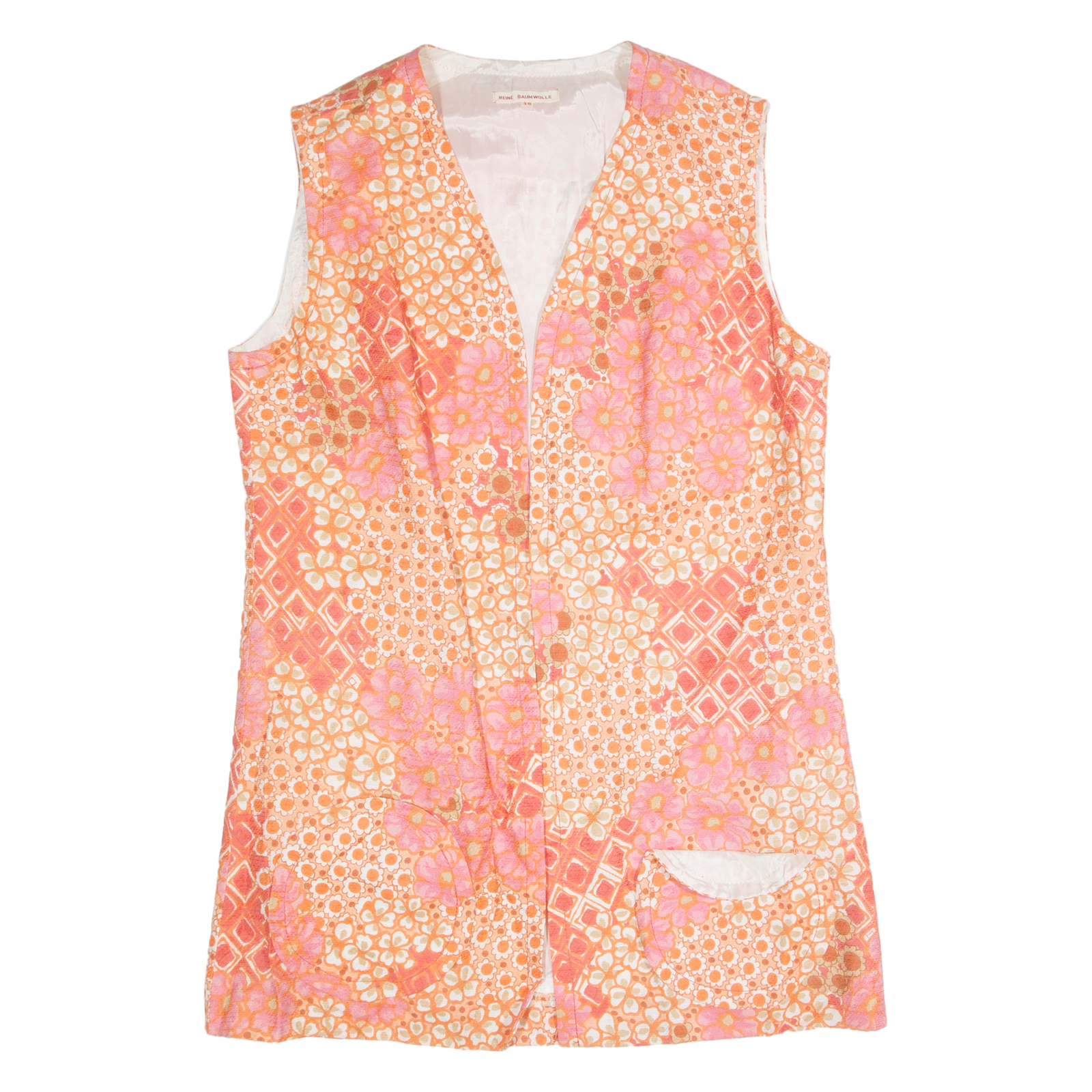 Open Womens Printed Vest Pink Strapless 90s Floral M Refurbished - N/A refurbished available on Cerqular