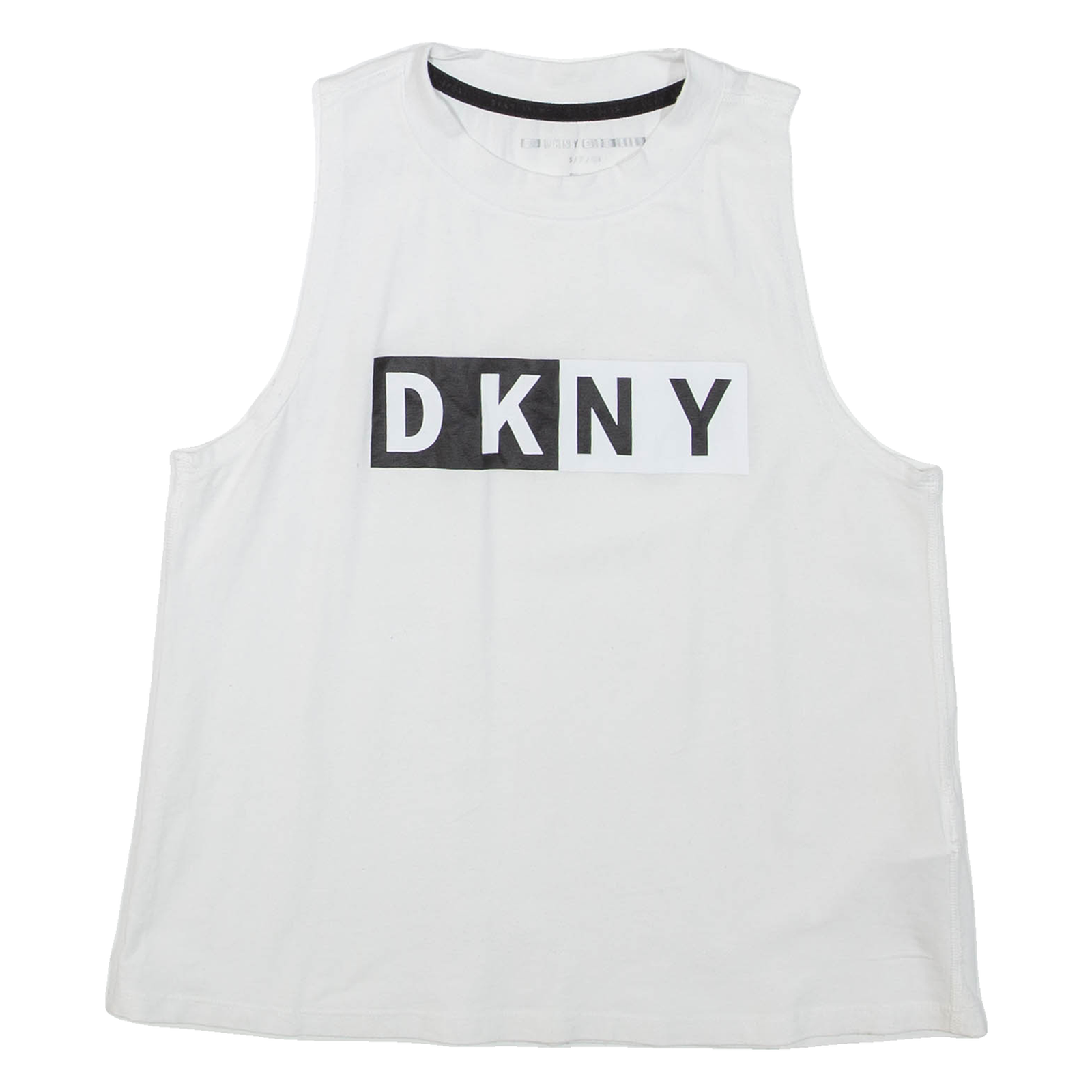 DKNY Sport Cropped Womens Vest White Sleeveless High Neck S Refurbished - N/A refurbished available on Cerqular