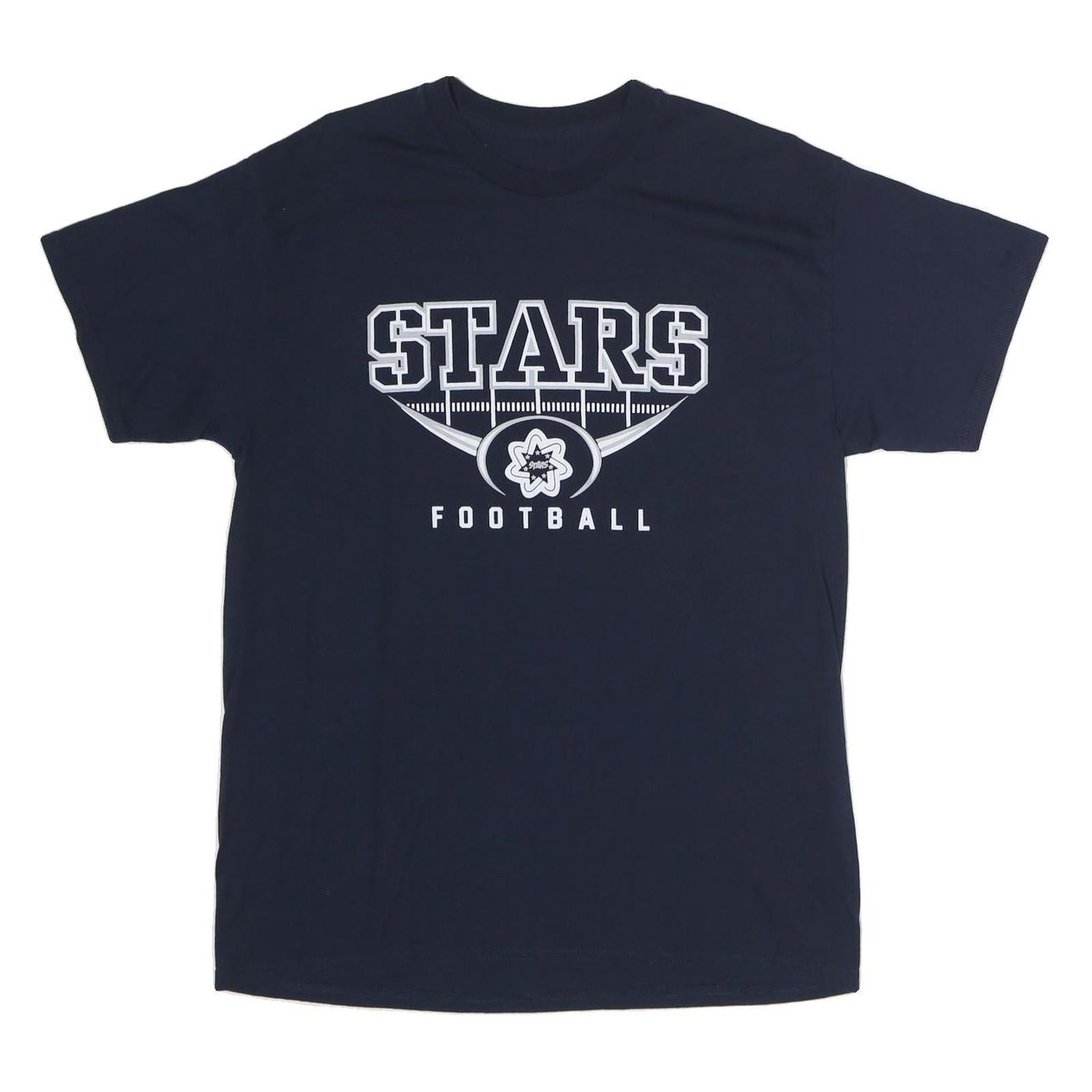 Mens Navy Blue Stars Football Graphic T-Shirt M Short Sleeve Crew Neck Casual Refurbished - N/A refurbished available on Cerqular