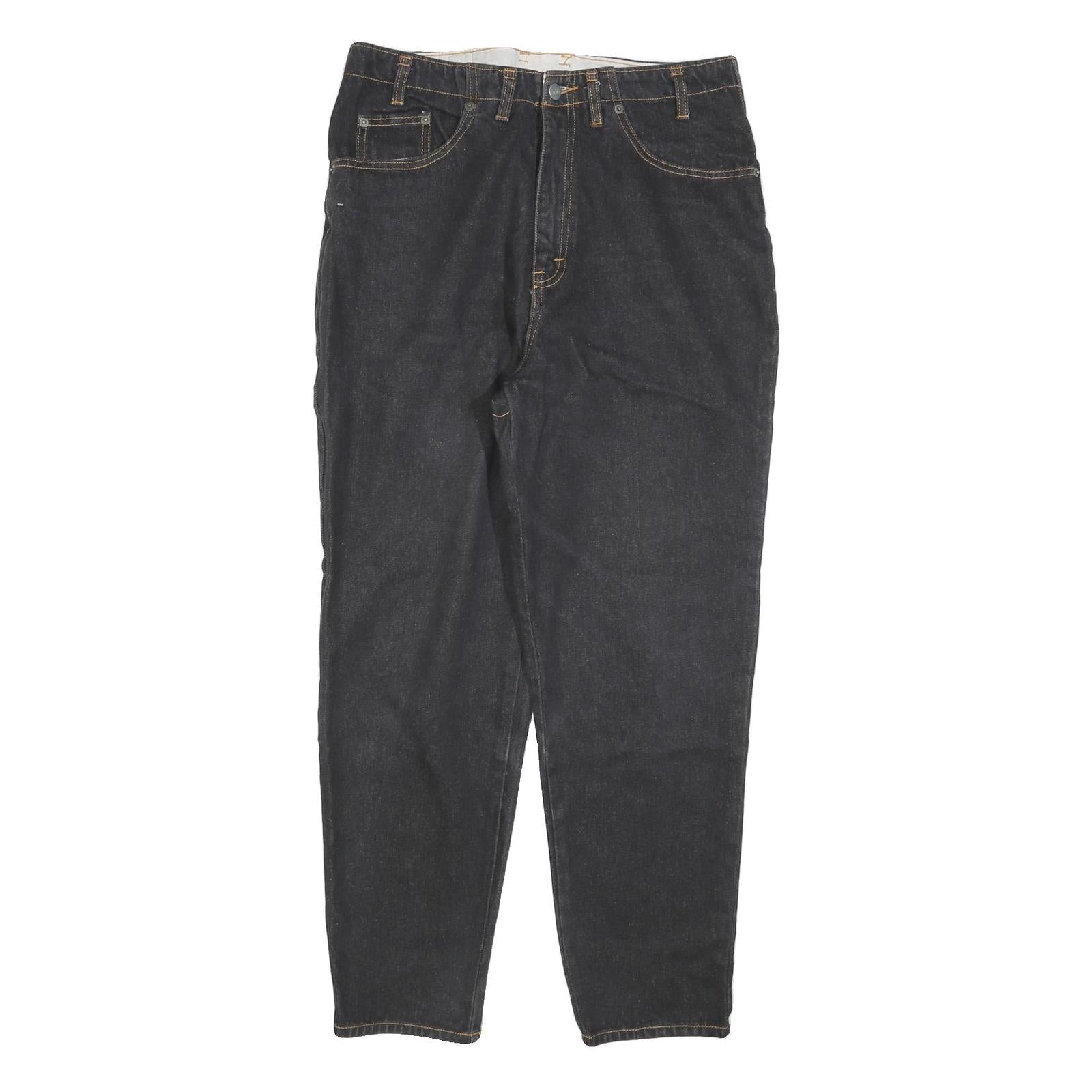 TRAILER Womens Jeans Blue Regular Straight Denim Raw W32 L30 Cotton Blend Zip Refurbished - N/A refurbished available on Cerqular