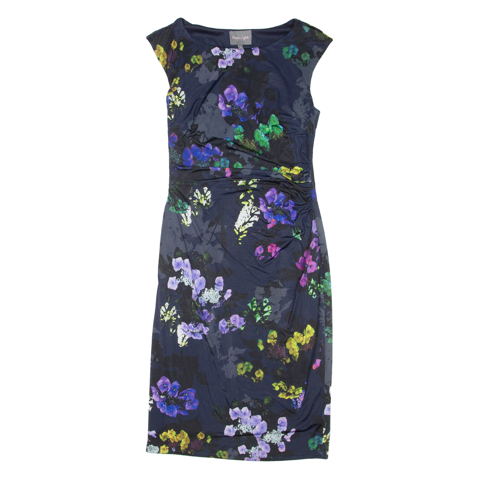 PHASE EIGHT Womens Pencil Dress Black Floral Short Sleeve Knee Length UK 8 Refurbished - N/A refurbished available on Cerqular
