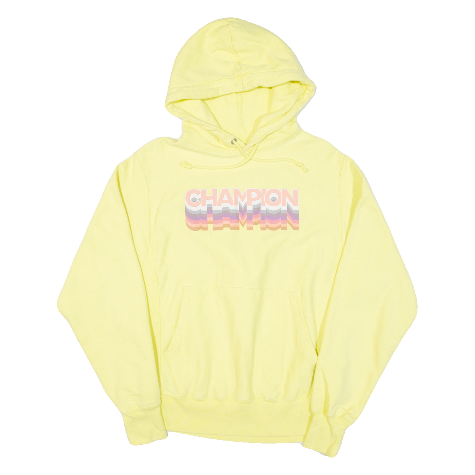 CHAMPION REVERSE WEAVE Womens Yellow Hoodie S Refurbished - N/A refurbished available on Cerqular