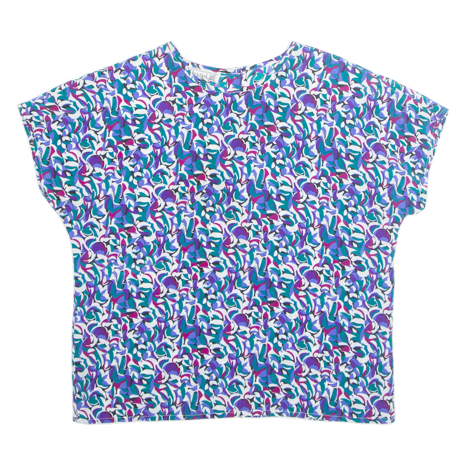 Womens Printed Top Blue Crazy Pattern M Refurbished - N/A refurbished available on Cerqular