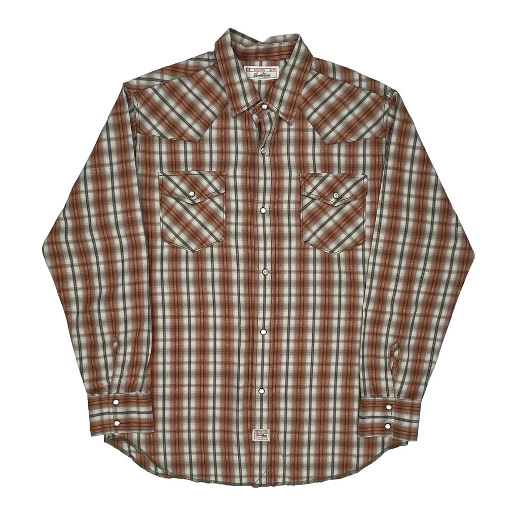 Levis Checked Shirt - Large Brown Cotton Refurbished - Thrifted (note: this is a term often used to describe second- refurbished available on Cerqular