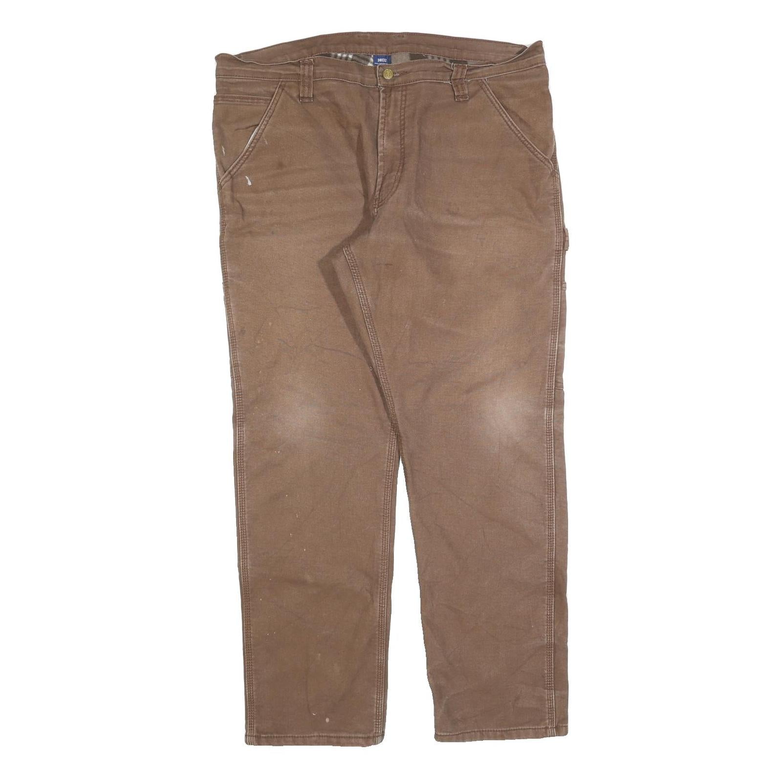 DICKIES Mens Regular Fit Straight Brown Denim W38 L32 Workwear Casual Trousers Refurbished - N/A refurbished available on Cerqular