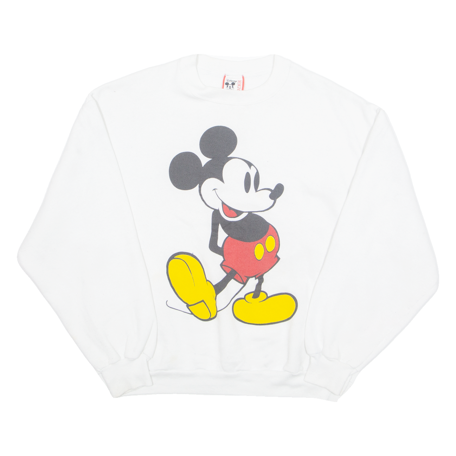 DISNEY Mickey Womens Sweatshirt White 90s USA L Refurbished - N/A refurbished available on Cerqular