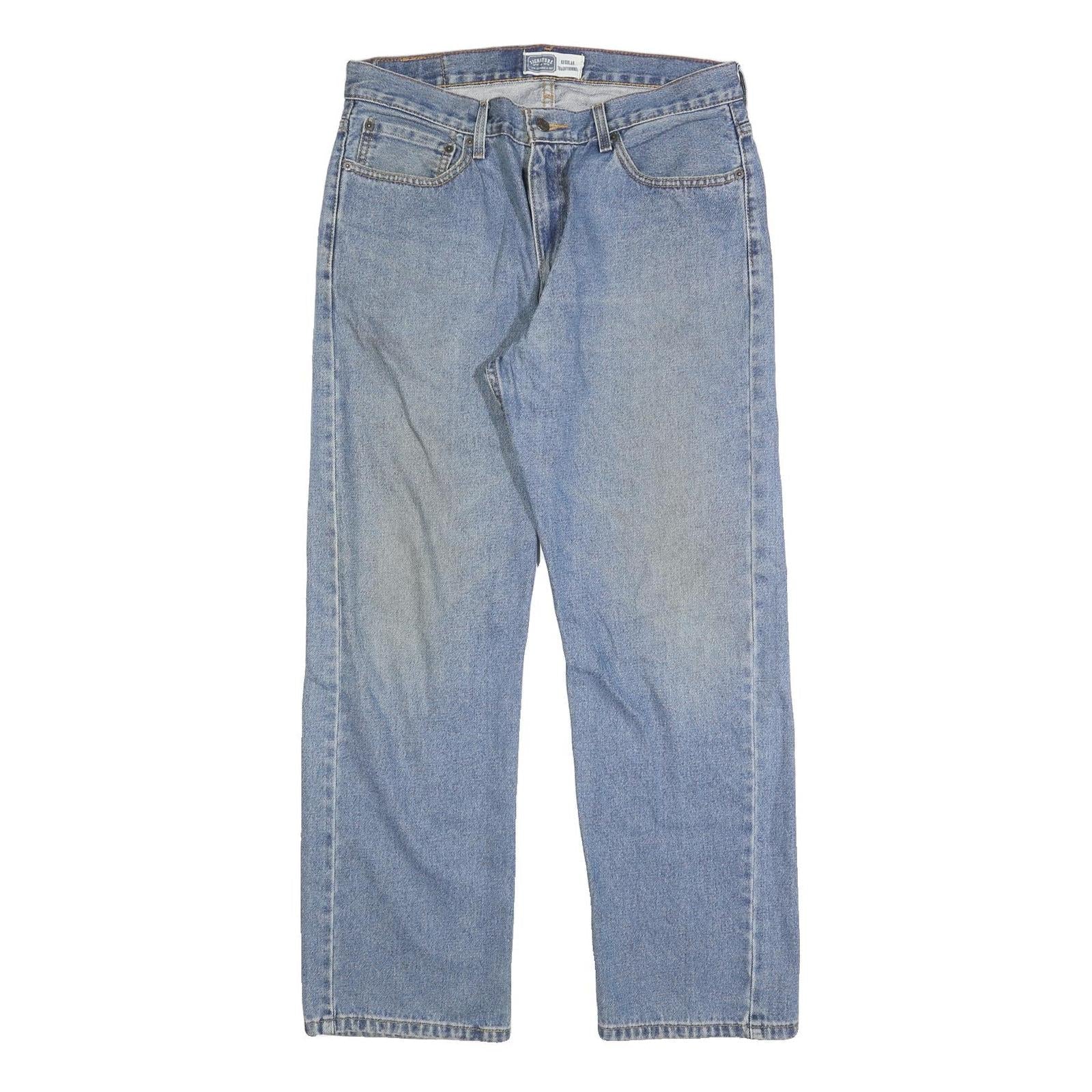 LEVI'S Mens Regular Blue Denim Light Wash Jeans W34 L30 Classic Zip Pockets Refurbished - N/A refurbished available on Cerqular