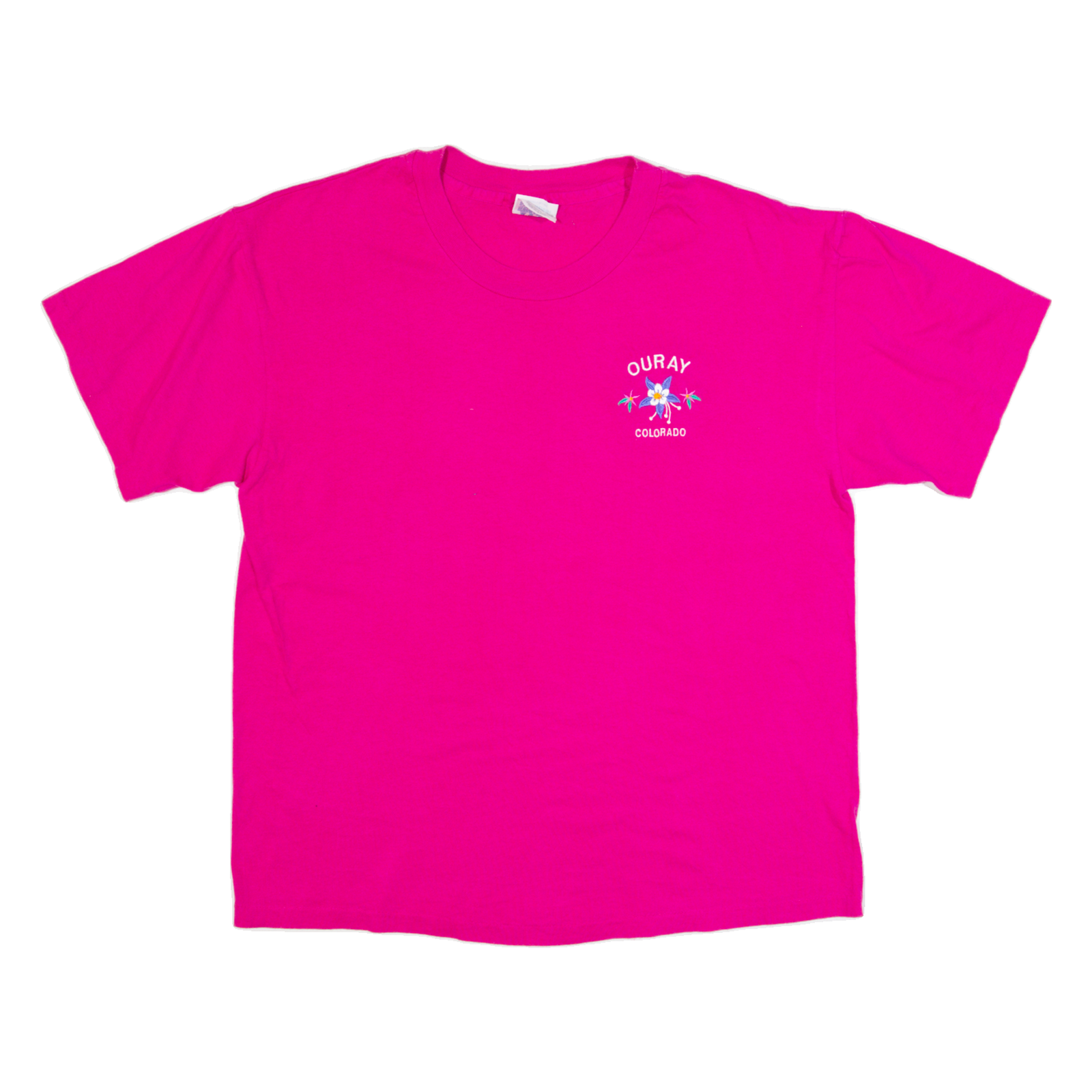 HANES Ouray Colorado Womens T-Shirt Pink 90s USA L Refurbished - N/A refurbished available on Cerqular