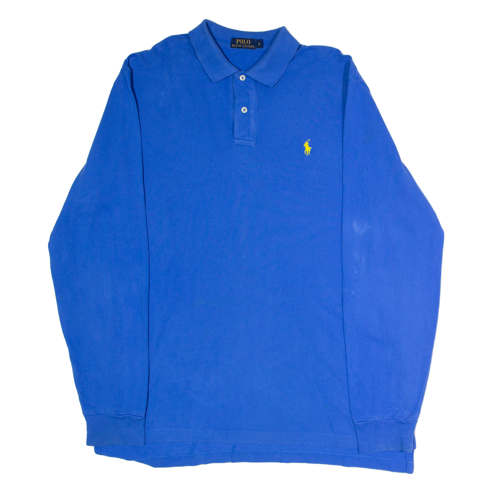 POLO RALPH LAUREN Mens Polo Shirt Blue Long Sleeve L Refurbished - N/A refurbished available on Cerqular