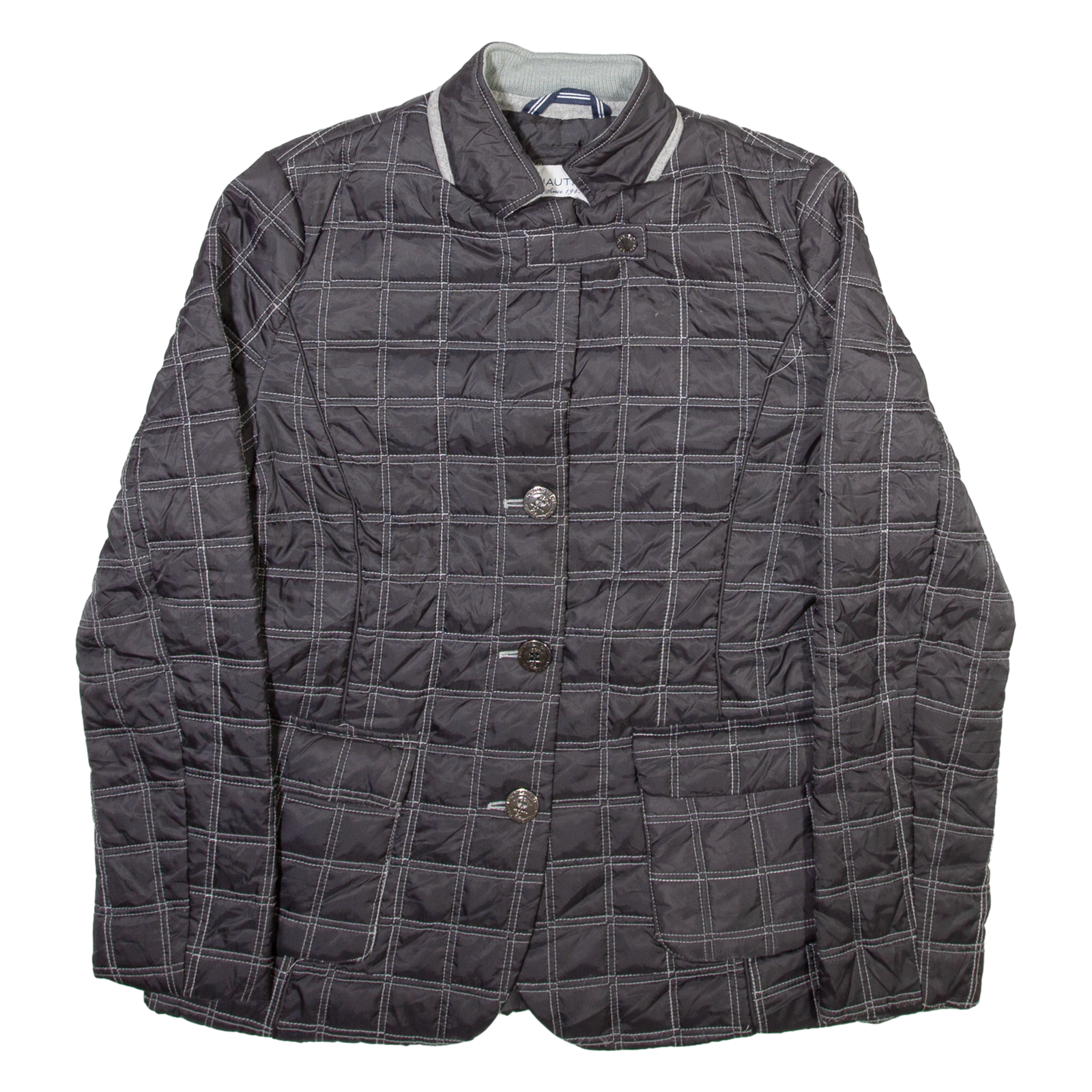 NAUTICA Womens Quilted Jacket Grey M Refurbished - N/A refurbished available on Cerqular