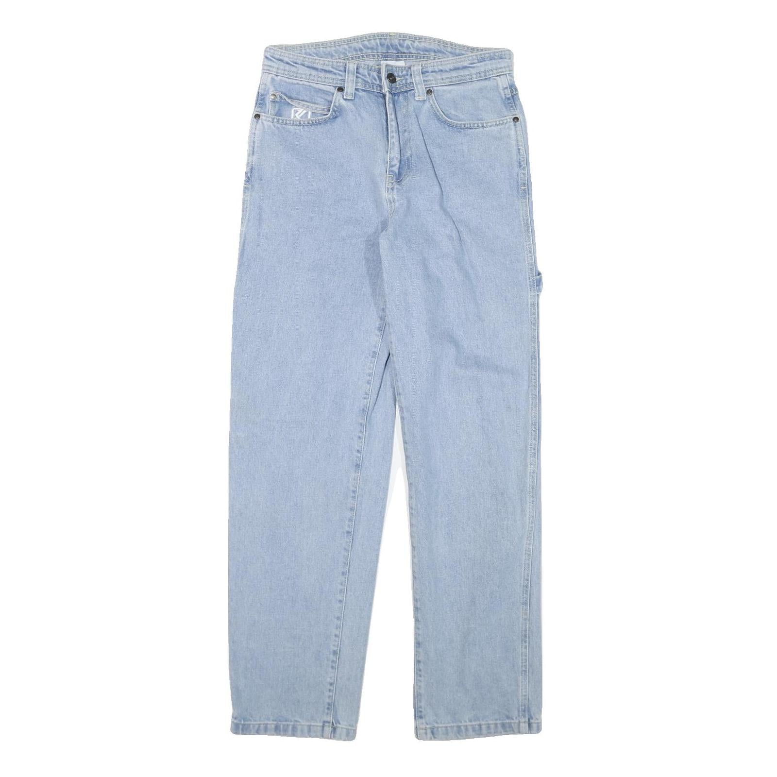 KARL KANI Womens Jeans Blue Relaxed Straight Denim Light W28 L30 Casual Urban Refurbished - N/A refurbished available on Cerqular