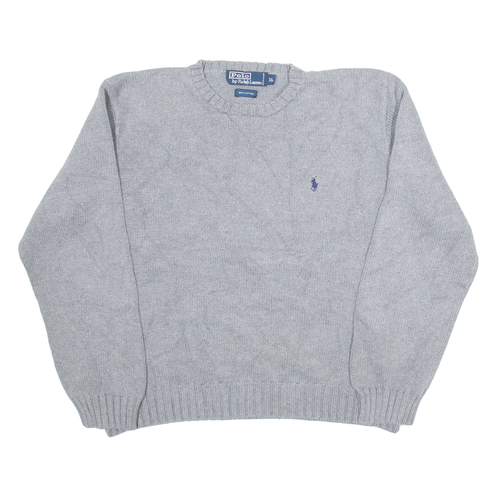 POLO RALPH LAUREN Womens Jumper Grey Tight Knit XL Refurbished - N/A refurbished available on Cerqular