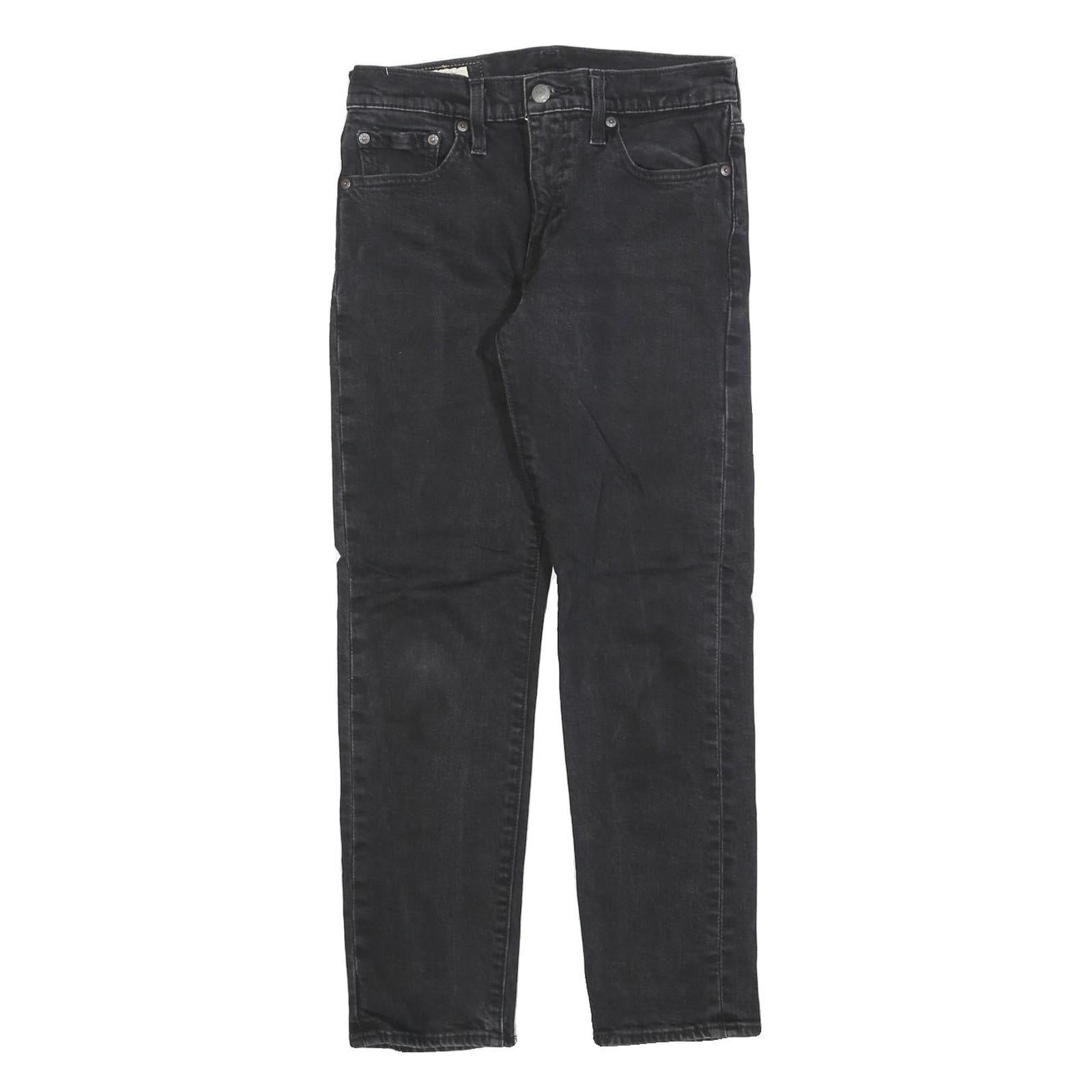 LEVI'S 502 Mens Jeans Black Slim Skinny Denim Raw W29 L26 Classic Zip Cotton Refurbished - N/A refurbished available on Cerqular