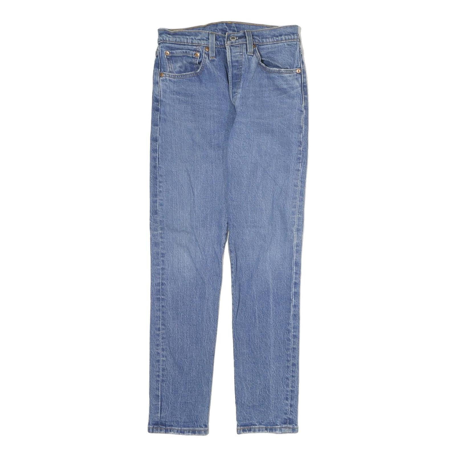 LEVI'S 501S Womens Jeans Blue Slim Skinny Denim Medium W26 L27 Zip Closure Refurbished - N/A refurbished available on Cerqular