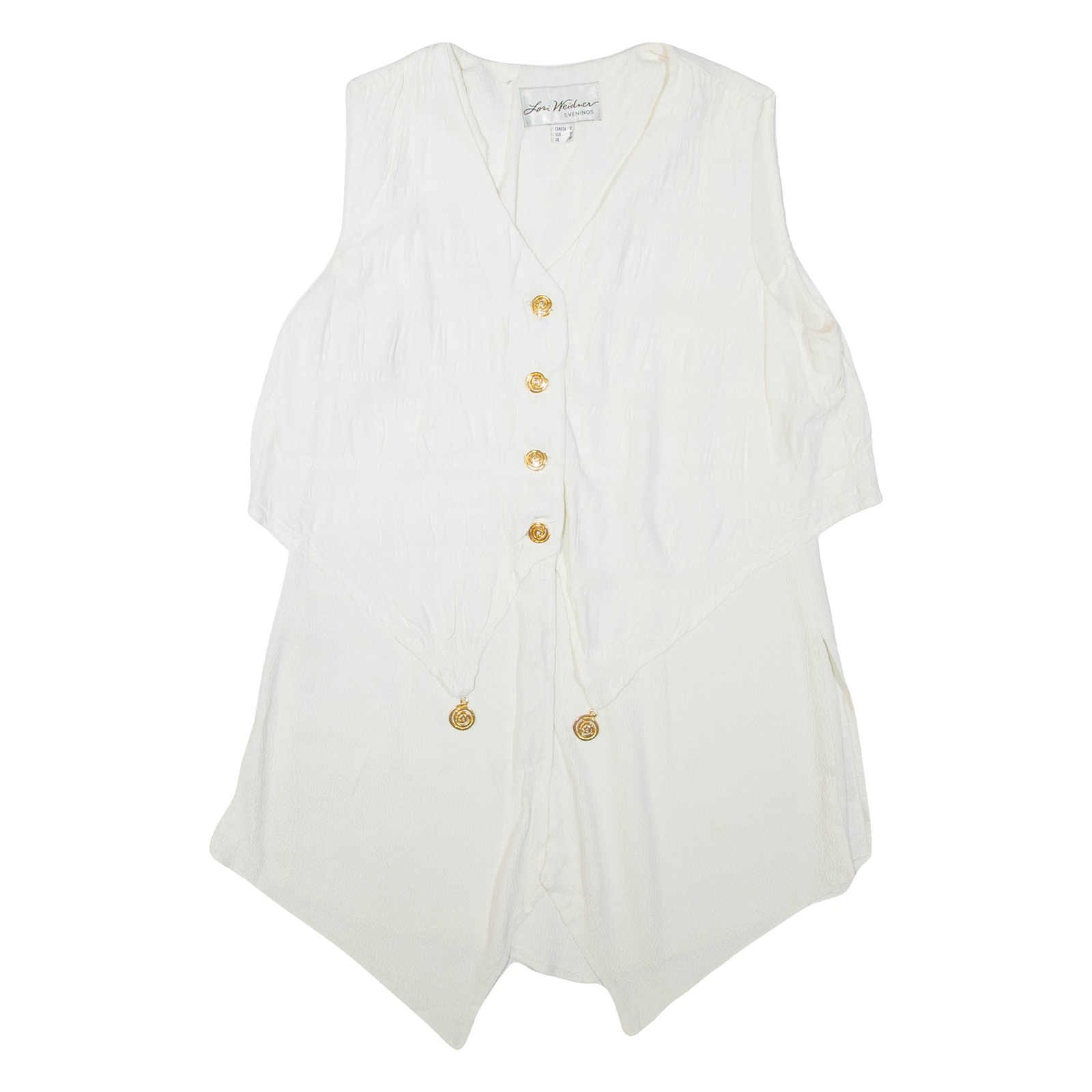 Womens Blouse White V-Neck Sleeveless UK 14 Refurbished - N/A refurbished available on Cerqular