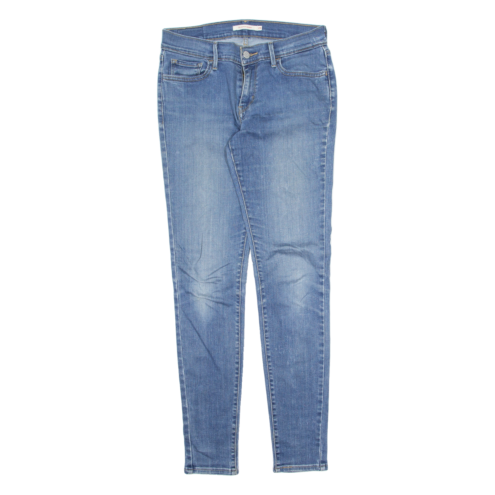 LEVI'S 710 Womens Jeans Blue Slim Skinny Stone Wash W28 L29 Refurbished - N/A refurbished available on Cerqular