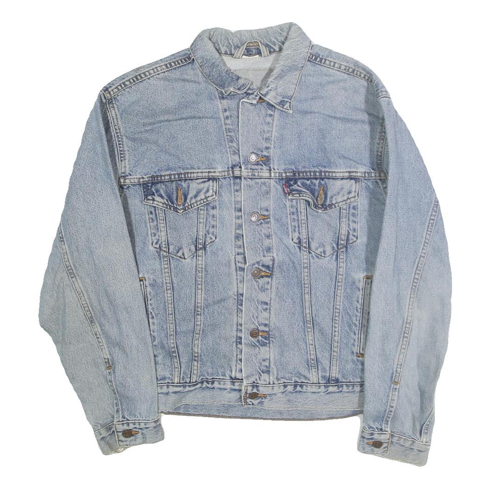 LEVI'S Mens Blue Denim Jacket XL Cotton Button Closure Classic Fit Casual Refurbished - N/A refurbished available on Cerqular