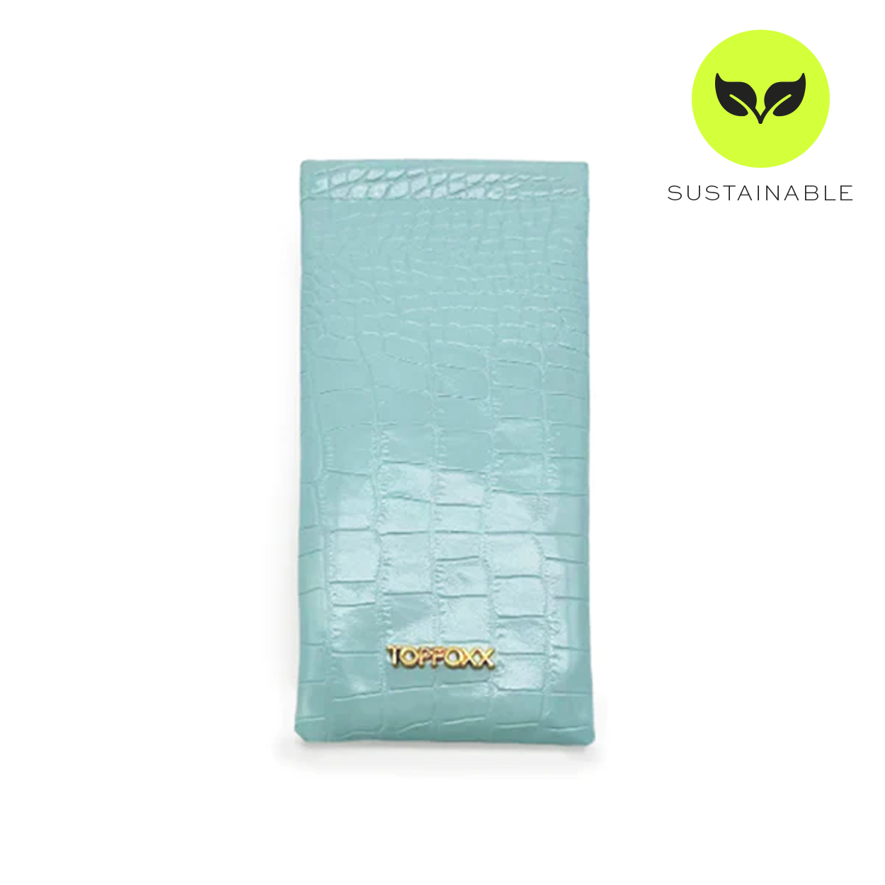Faux Croco - Turquoise Soft Pouch | Color: Turquoise | Size: OS Refurbished - N/A refurbished available on Cerqular