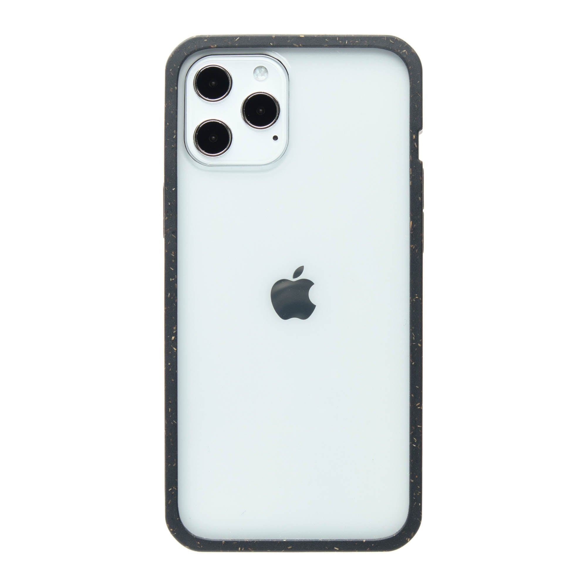 Clear iPhone 12 Pro Max Case with Black Ridge Refurbished - Pela Case refurbished available on Cerqular