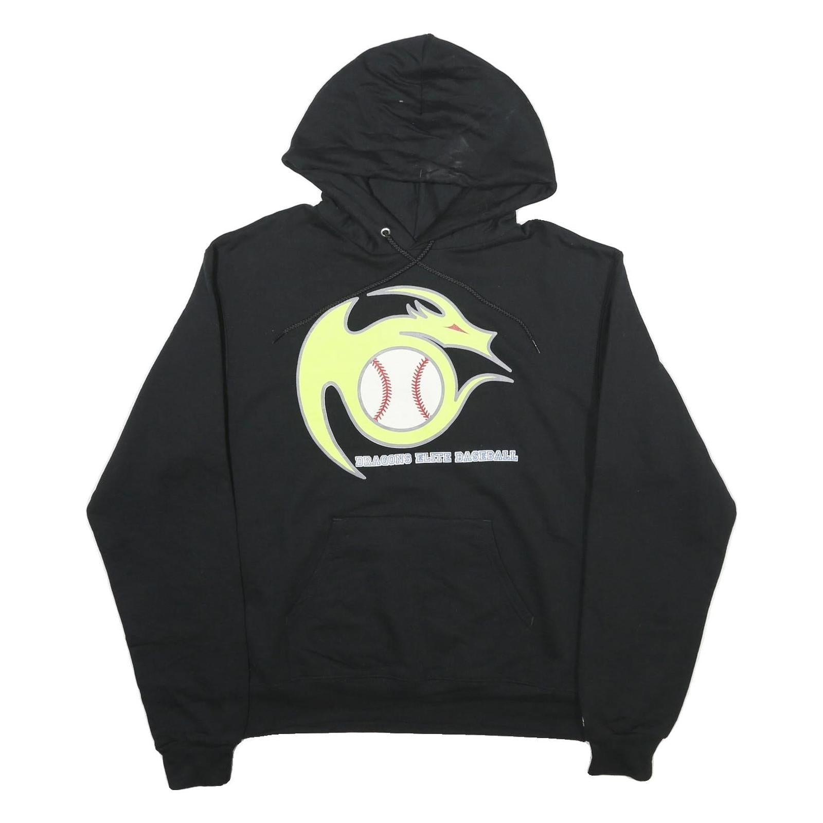 CHAMPION Mens Black Dragons Elite Baseball Hoodie M Cotton Blend Pullover Refurbished - N/A refurbished available on Cerqular