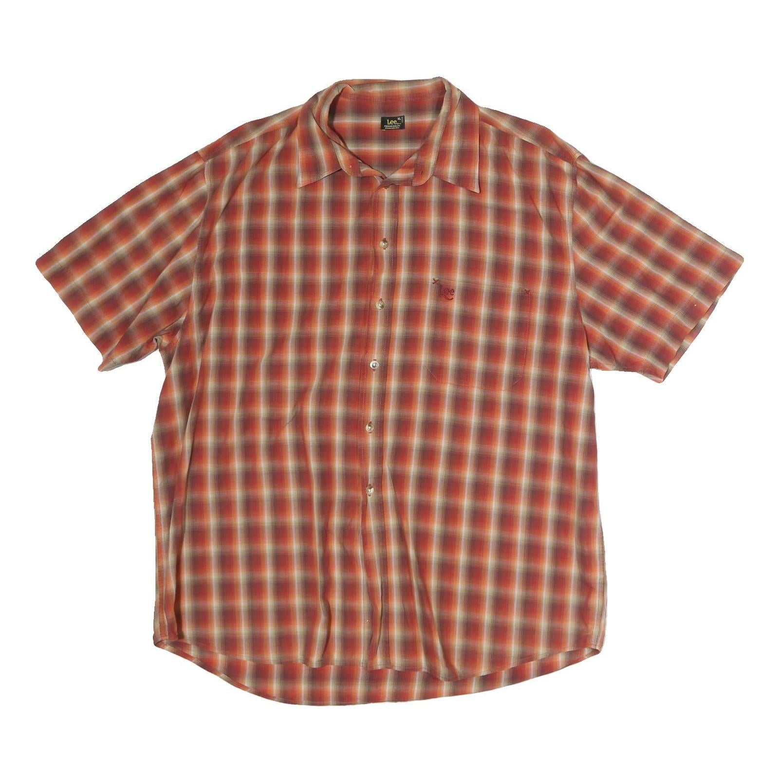 Buy LEE Mens Red & Cream Check Shirt XL Casual Cotton Short Sleeve Refurbished - $31.19 LEE Mens Red & Cream Check Shirt XL Casual Cotton Short Sleeve Refurbished - N/A refurbished available on Cerqular