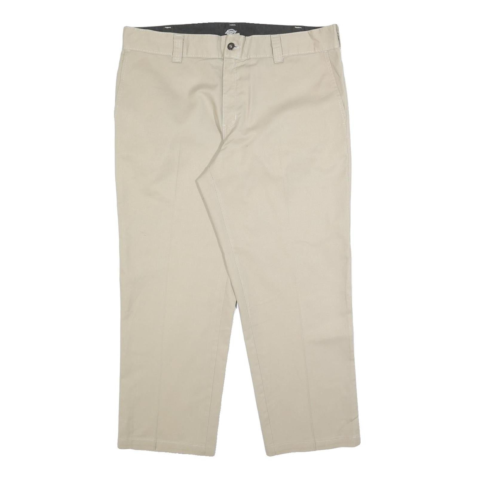 DICKIES Mens Cotton Blend Beige Relaxed Straight Trousers W38 L27 Workwear Refurbished - N/A refurbished available on Cerqular