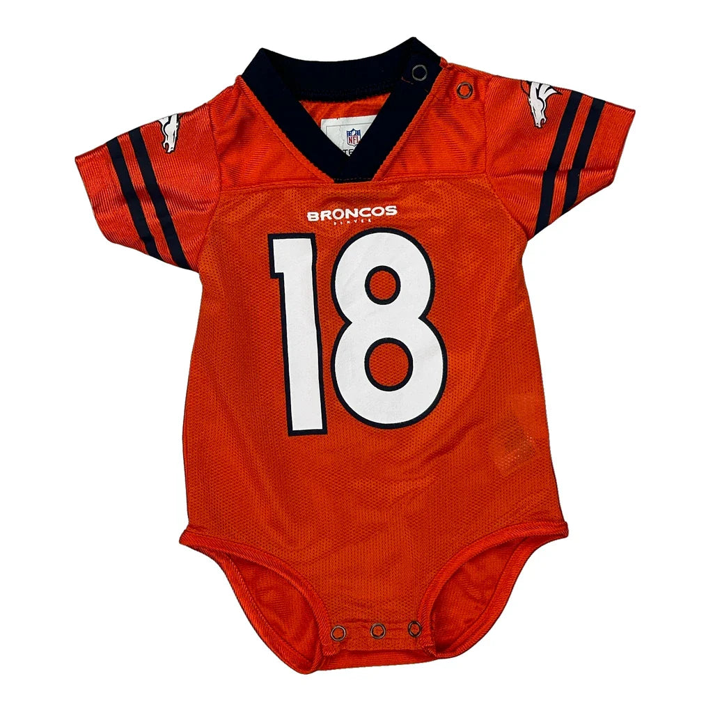 Buy Age 3-6 Months Broncos Nfl Football Bodysuit - 4XS Orange Polyester Refurbished - $13.39 Age 3-6 Months Broncos Nfl Football Bodysuit - 4XS Orange Polyester Refurbished - Thrifted (note: this is a term often used to describe second- refurbished available on Cerqular