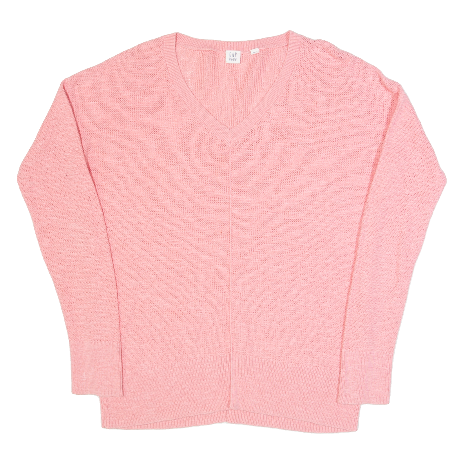GAP Womens Jumper Pink V-Neck Tight Knit XS Refurbished - N/A refurbished available on Cerqular
