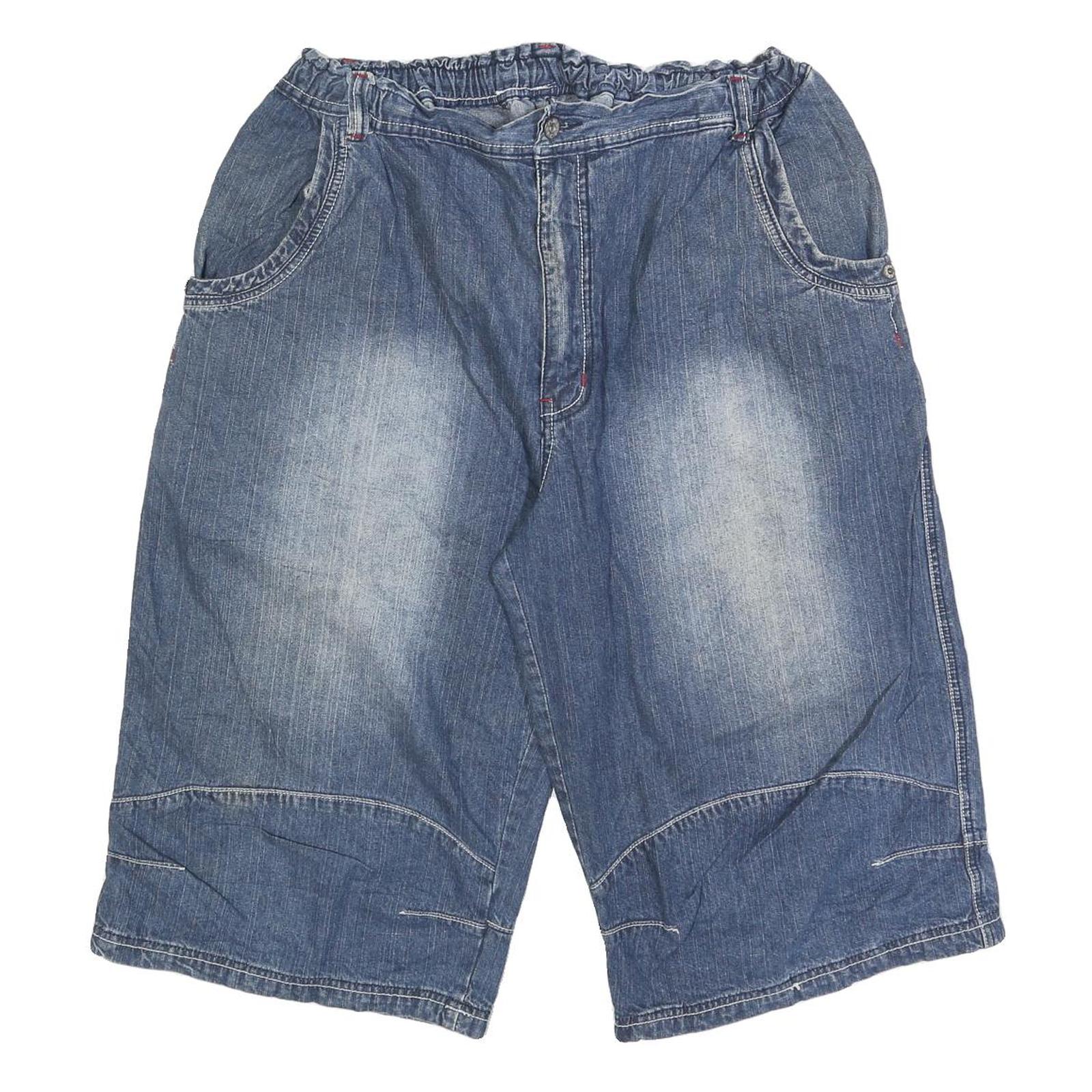 Buy Mens Blue Casual Denim Cotton Blend Shorts M W32 Sport Embroidered Pocket Refurbished - $18.19 Mens Blue Casual Denim Cotton Blend Shorts M W32 Sport Embroidered Pocket Refurbished - N/A refurbished available on Cerqular