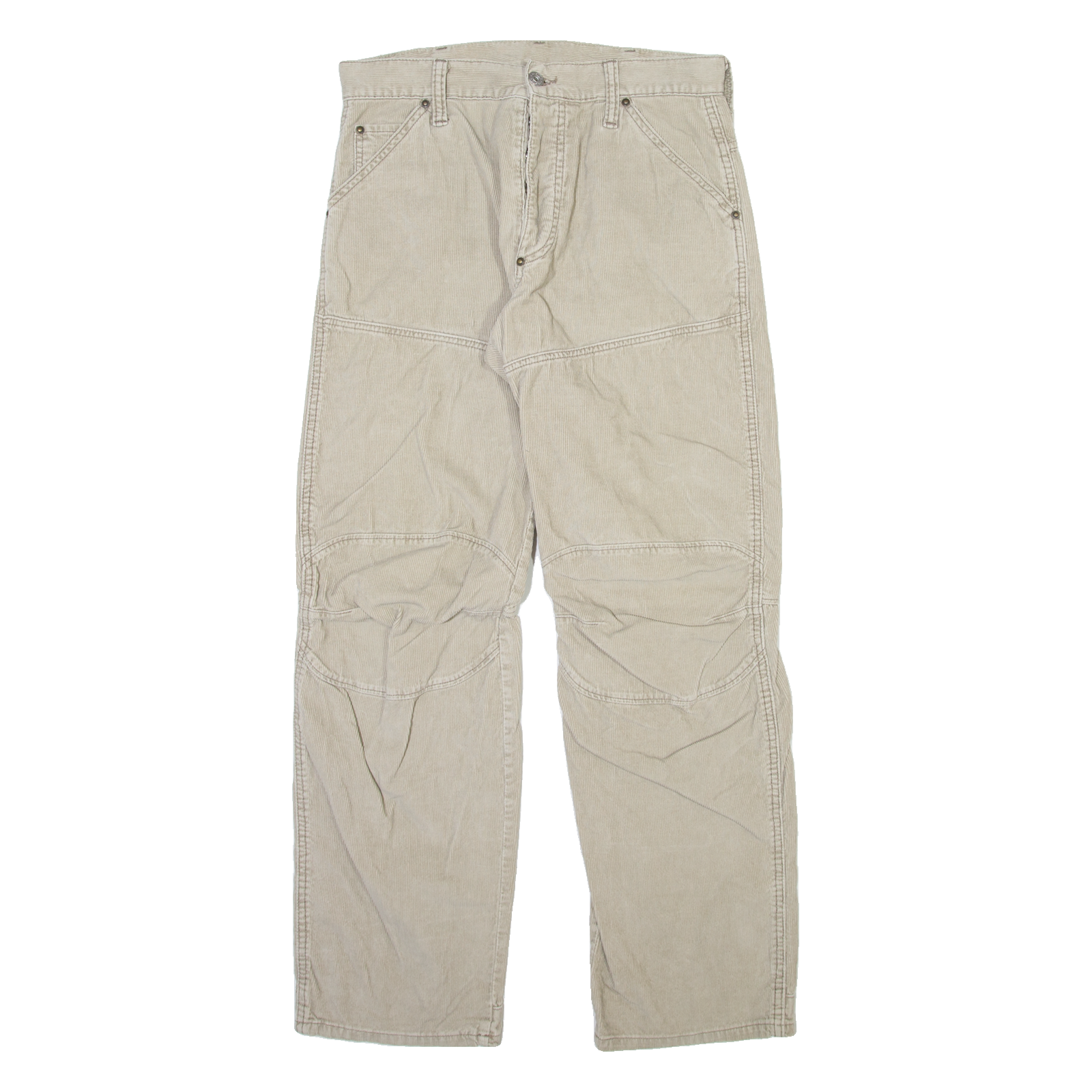 G-STAR Mens Corduroy Trousers Beige Regular Tapered W31 L32 Refurbished - N/A refurbished available on Cerqular