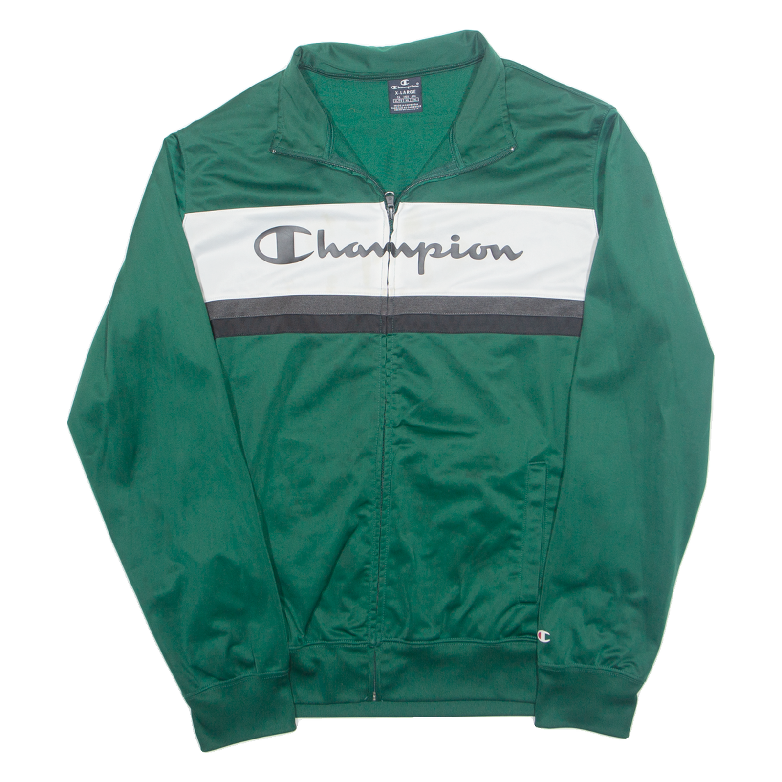 CHAMPION Mens Track Jacket Green XL Refurbished - N/A refurbished available on Cerqular