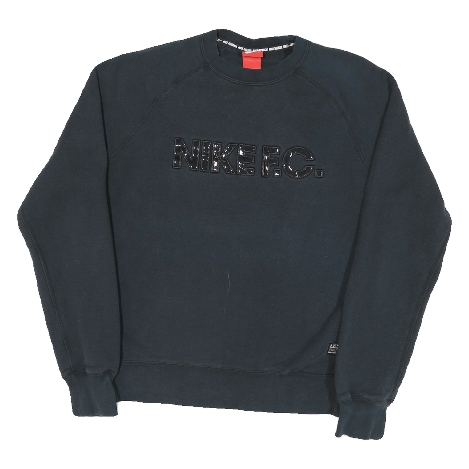 NIKE Mens Black F.C. Crew Neck M Cotton Blend Sweatshirt Casual Sportswear Refurbished - N/A refurbished available on Cerqular