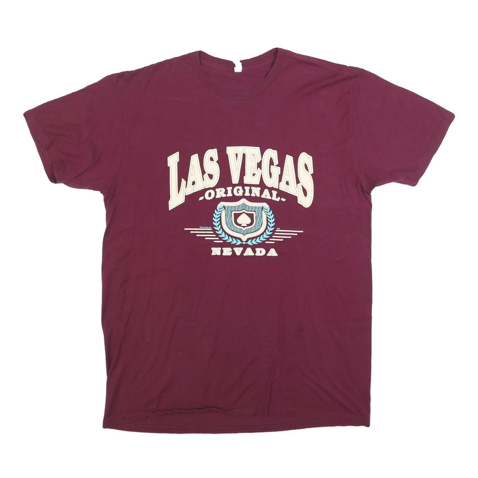 AL STYLE Mens Maroon Las Vegas Original Graphic T-Shirt L Short Sleeve Crew Neck Refurbished - N/A refurbished available on Cerqular