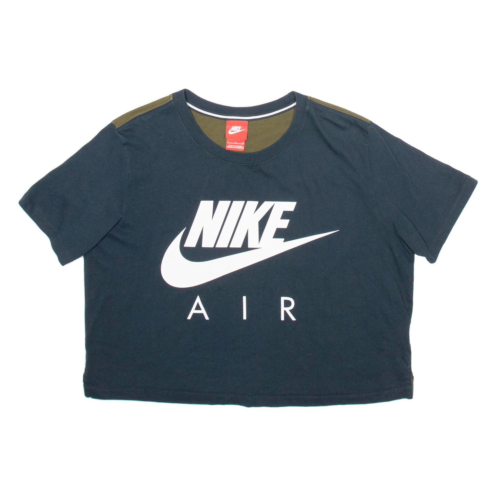 NIKE Crop Womens T-Shirt Black L Refurbished - N/A refurbished available on Cerqular