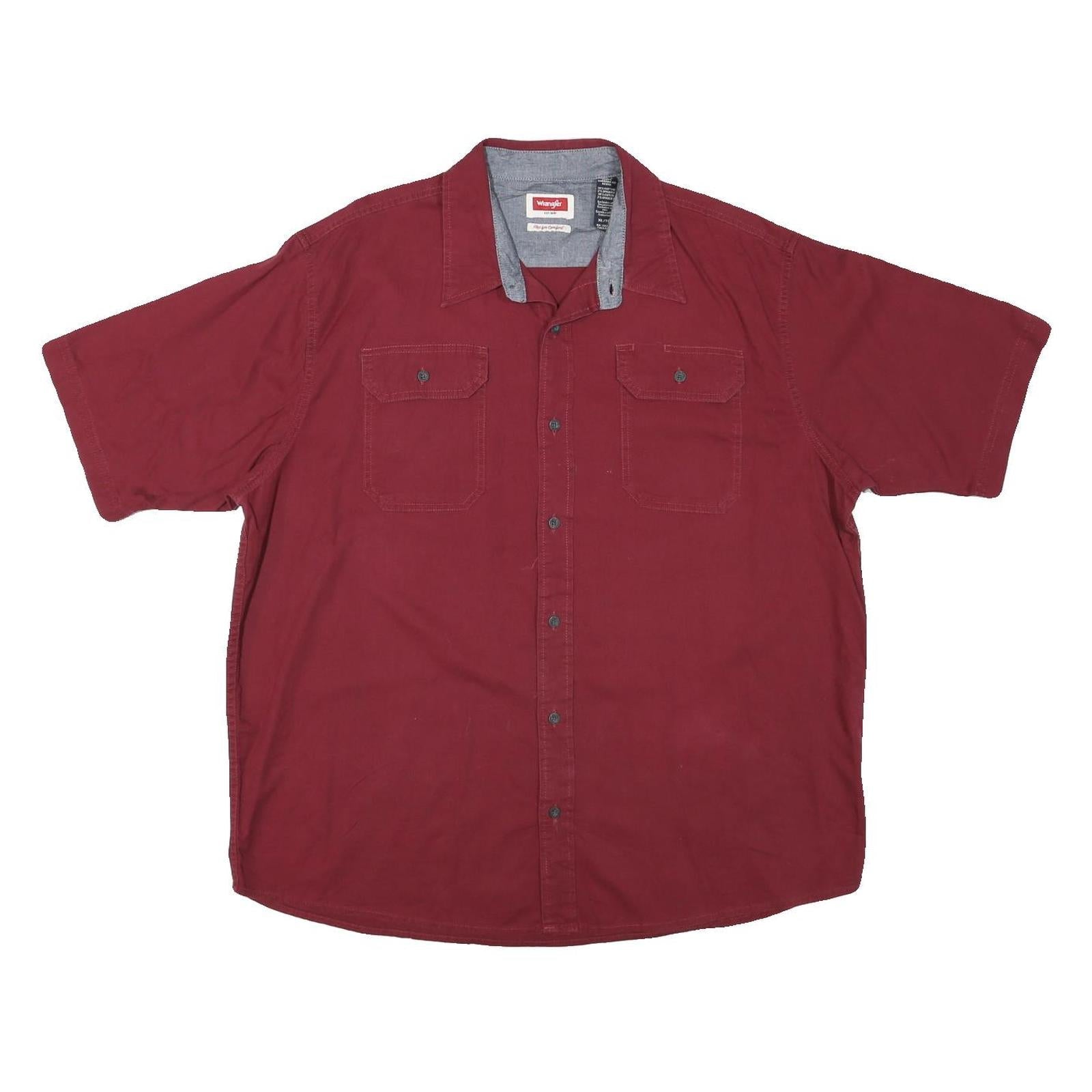 Buy WRANGLER Mens Red Shirt XL Cotton Blend Button Short Sleeve Casual Workwear Refurbished - $33.79 WRANGLER Mens Red Shirt XL Cotton Blend Button Short Sleeve Casual Workwear Refurbished - N/A refurbished available on Cerqular